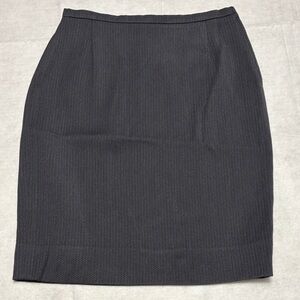 Giorgio Armani le collezioni size 8 vintage Charcoal wool Pencil Skirt